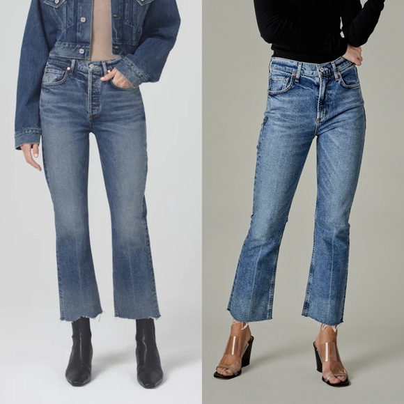 Citizens of Humanity Ascent Wash Flared Crop Jeans - Picture 1 of 6
